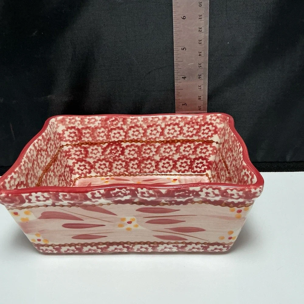 Old World‎ Cranberry 1 Quart Baking Dishes Temp-tations w/ Holders 8 Piece Set